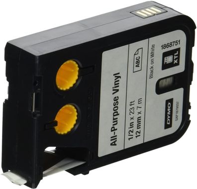 Dymo XTL Allzweck-Vinyletikett, Schriftbandkassette, permanent haftend, endlos 12 mm