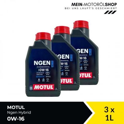Motul Ngen Hybrid 0W-16 3x1 Liter