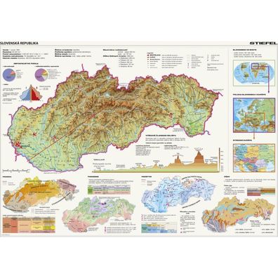 DINO Puzzle Karte der Slowakischen Republik 2000 Teile