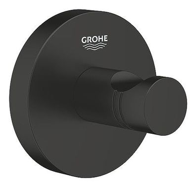 GROHE Start Wandhaken ohne Bohren für Duschzubehör, Schwarz, verdeckte