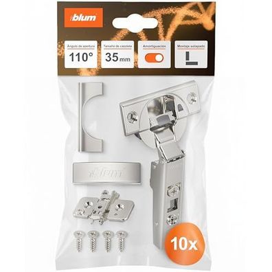 Blum CLIP top Blumotion Möbelscharniere 110°, Soft-Close, 35 mm, 10er-Set