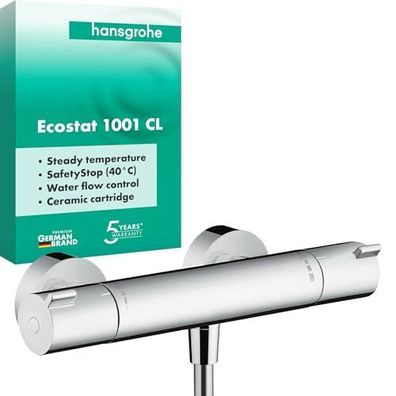 Ecostat 1001 CL Thermostat-Duschmischer, Silber (Gr. Energieeffizienzklasse)