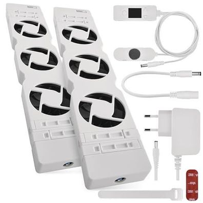 EMOS Heizlüfter DUO, 2 Einheiten, Temperatursensor, Regler, Ladegerät, 36 m³/h