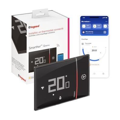 Legrand Smarther with Netatmo Intelligenter Unterputz-Thermostat – Schwarz