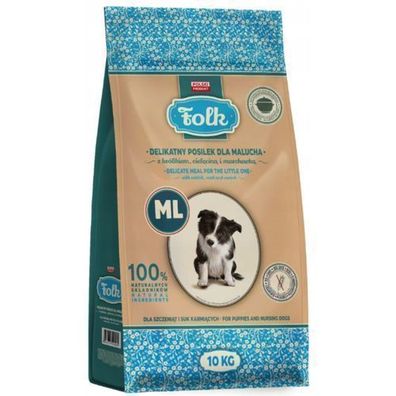 FOLK JUNIOR Trockenfutter für Hunde mit Kaninchen, Kalbfleisch und Karotten, 10 kg