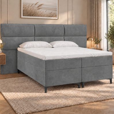 Best For Home Boxspringbett - Komfortables Bett mit Bettkasten & 2 Nachttischen