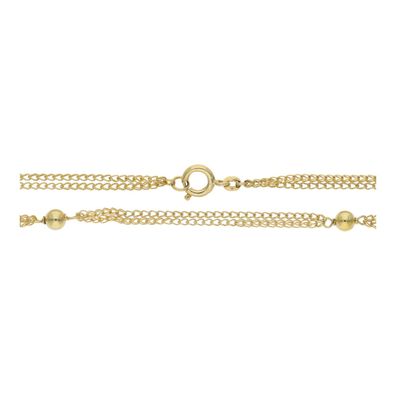 Goldkette 585 zweireihig mit Kugeln 25326753 Second Hand, getragen, wie neu