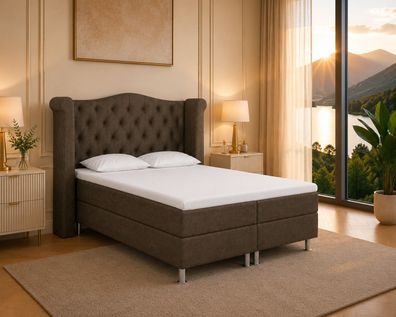 Best For Home Boxspringbett Saturn mit 7-Zonen-Bonellfederkern, Topper T-30