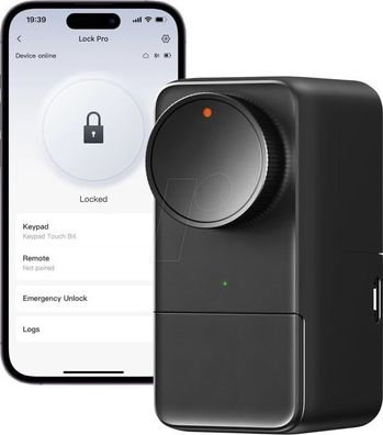 SwitchBot Smart Lock Pro Elektronisches Türschloss, Schwarz (Gr. Medium)