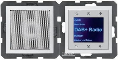 BERKER Radio Touch DAB+ mit Lautsprechersteuerung, Stilvolles Bedienfeld S.1/B.x