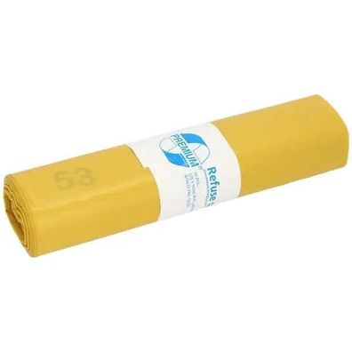Deiss Emil KG | Gelbe Premium Abfallsäcke LDPE 70L 575x1000mm 25 Stück