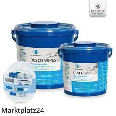 Desco Wipes Vliestuchspender Unbefüllt, Groß, 6 Stück/Karton