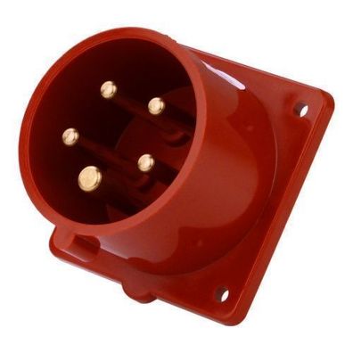 Mennekes Anbaustecker 16A 5p 6h 400V IP44 Einbausteckdose gerade Typ 1408