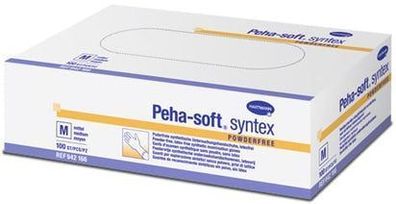Peha-soft Syntex Nitrilhandschuhe Puderfrei, Größe L, 100 Stück