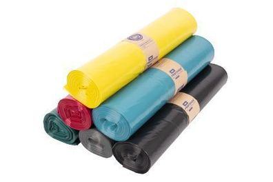 Abfallsäcke LDPE, 120L, grün, 700x1100mm, Typ60, 32my, 25 St/Ro