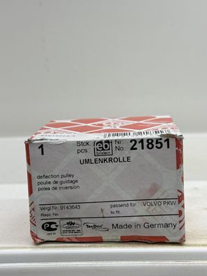 Umlenk-/Führungsrolle Febi Bilstein 21851 für Volvo V40, Volvo S40 uvm