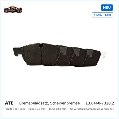 Bremsklötze ATE 13.0460-7328.2 für Volvo XC60, Volvo XC90, Volvo XC40 uvm