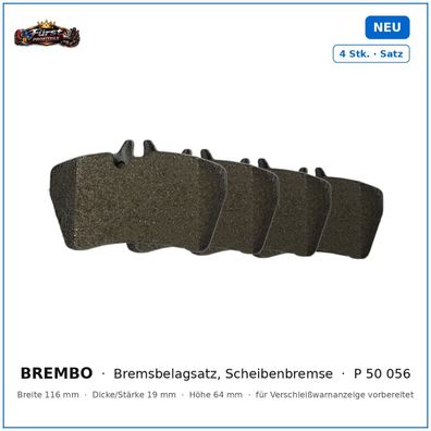 Bremsklötze Brembo P 50 056 für Mercedes-Benz A-CLASS, Mercedes-Benz B-CLASS uvm
