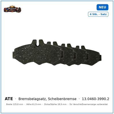 Bremsklötze ATE 13.0460-3990.2 für Mercedes-Benz Sprinter, Mercedes-Benz G-CLASS