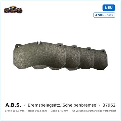Bremsklötze A.B.S. 37962 für Audi A6, Audi A7, Audi A8 uvm