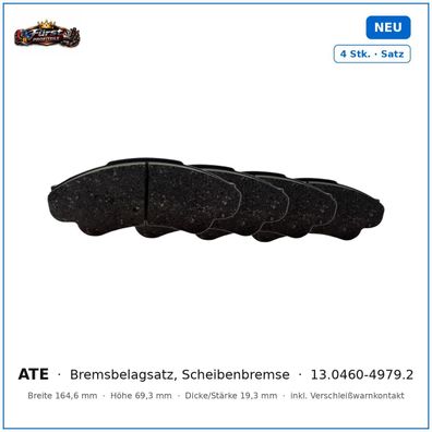Bremsklötze ATE 13.0460-4979.2 für Fiat Ducato, Citroën Jumper uvm