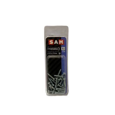 SAM/MACK Blechschraube Linsensenkkopf 3,5 x 19 mm 22 Stück
