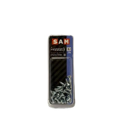 SAM/MACK Blechschraube Linsensenkkopf 4,2x13mm 24 Stück