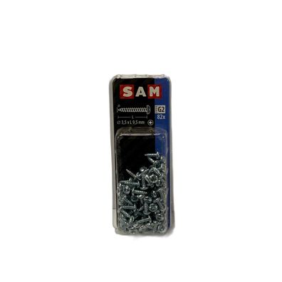 SAM/MACK Blechschraube Zylinderkopf 3,5 x 9,5 mm 82 Stück