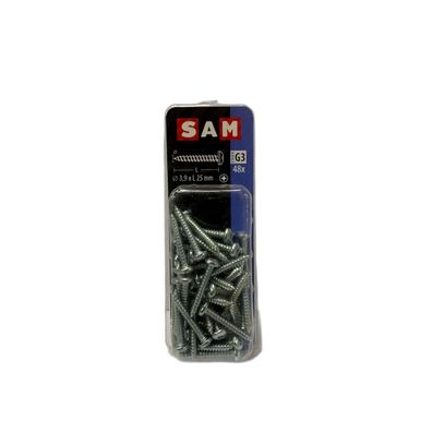 SAM/MACK Blechschraube Zylinderkopf 3,9x25mm 48 Stück