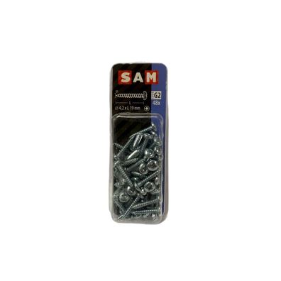 SAM/MACK Blechschraube Zylinderkopf 4,2 x 19 mm, 48 Stück