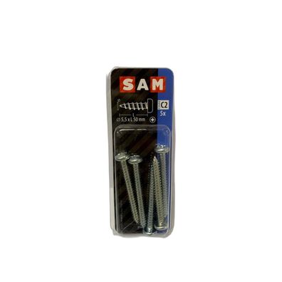 SAM/MACK Blechschraube Zylinderkopf 5,5 x 50 mm, 5 Stück