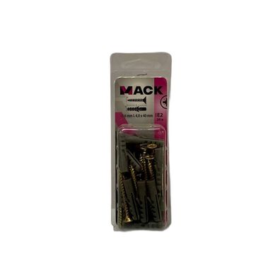 SAM/MACK Dübel und Schraube Universaldübel 6mm L 4,0 x 40mm 20 Stück