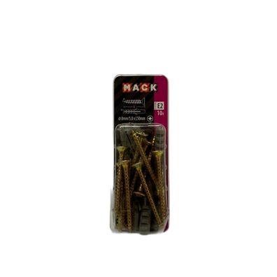 SAM/MACK Dübel und Schraube 8mm/5,0 x 50mm, 10 Stück