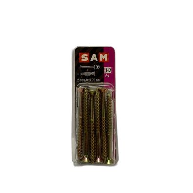 SAM/MACK Mehrzweckdübel und Schraube 10/6,0x L 70 mm H2 6 Stück