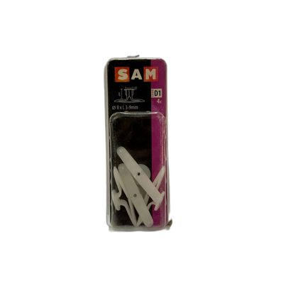 SAM/MACK Hohlraumdübel Ø 8 x L 3-9mm weiß 4 Stück