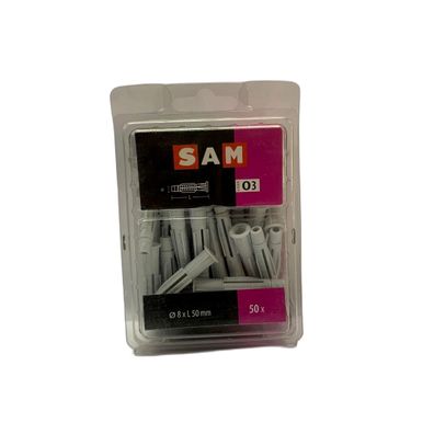 SAM/MACK Mehrzweckdübel mit Kragen 8x50mm grau 50 Stück