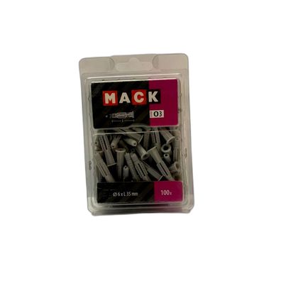 SAM/MACK Mehrzweckdübel mit Kragen 6x35mm 100 Stück