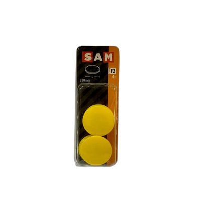 SAM / / /CK Magnetclip Plastic Gelb L 30mm code F2 4 Stück