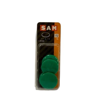 SAM / / /CK Magnetclip Plastic Grün L 30mm code F2 4 Stück