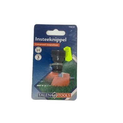 Talen Tools Insteeknippel 3/4" – Universeller Gartenschlauch-Anschluss