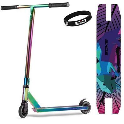 SOKE EVO Straßen-Stunt-Scooter in Neochrom