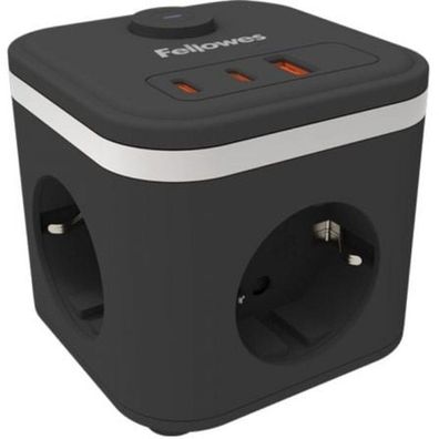 Fellowes Power Cube 3xSteckdose,1xUSB-A,2xUSB-C, chalter sch