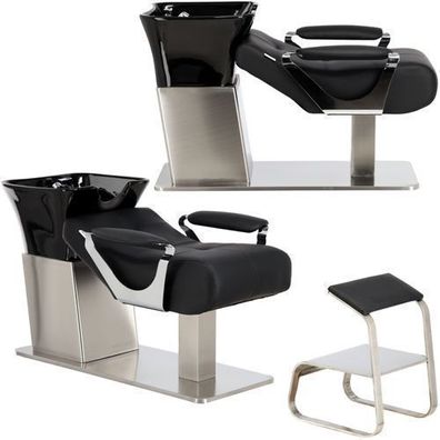 Camila Liegender Friseurwaschsessel mit Keramikbecken & Armatur