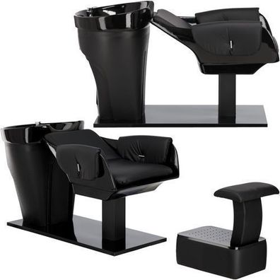Emma Friseurwaschbecken mobil mit Keramikbecken, Armatur & Handbrause