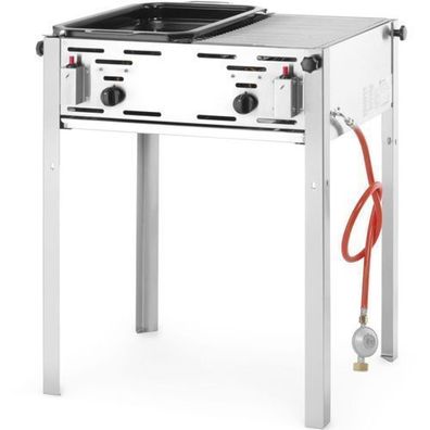 Gasgrill mit geteiltem Grillrost und Auffangschale MASTER MAXI 50/50 11kW
