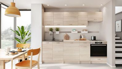 Küchenmöbel-Set mit Arbeitsplatte MELA 240 cm Sonoma Eiche