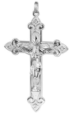 trendor Schmuck Kreuz Anhänger für Männer 925 Silber 65 mm 35789