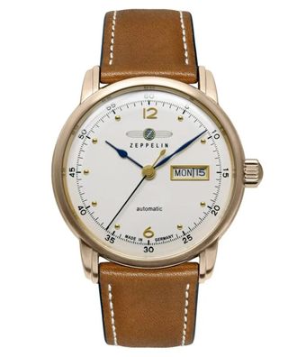 Zeppelin Herrenuhr Automatik Barcelona Braun/Goldfarben 9564-5