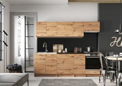 Küchenmöbel-Set mit Arbeitsplatte MELA 240 cm Artisan Eiche