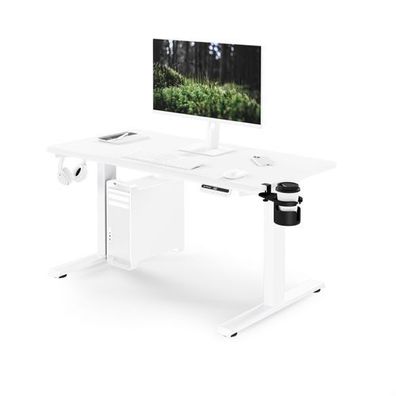 Ergonomischer, höhenverstellbarer Schreibtisch, weiß: 120 x 60 cm: ARIA